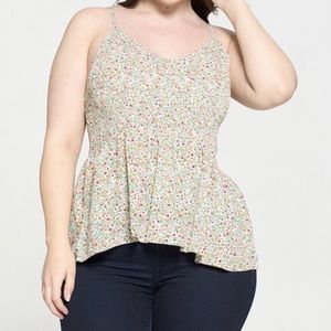FLORAL IVORY TANK